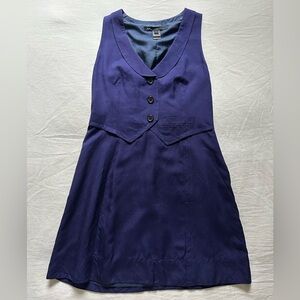 Marc by Marc Jacobs Indigo Silk Retro Vest Dress